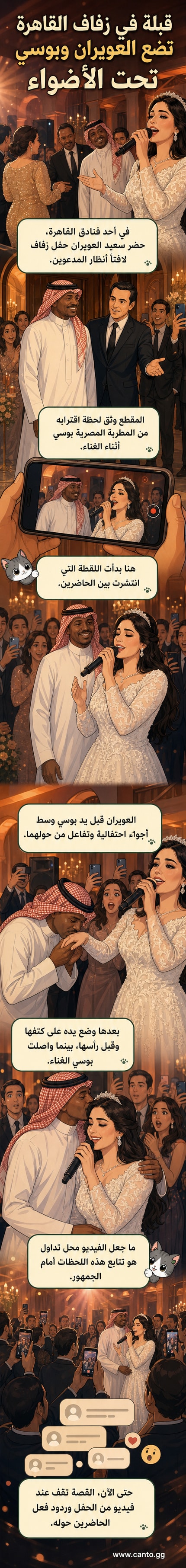 لاعب كرة قدم يقبل يد مطربة على خشبة مسرح في حفل زفاف بأحد فنادق القاهرة، وخلفيتهما ديكور احتفالي وأضواء ملونة
