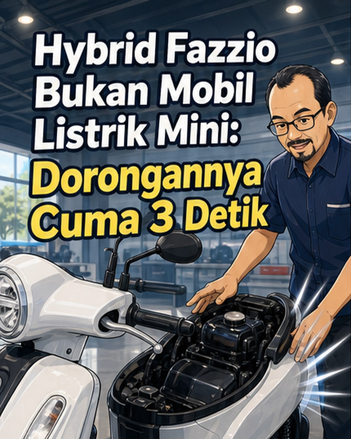 Yamaha Fazzio Pakai Hybrid Tanpa Motor Listrik