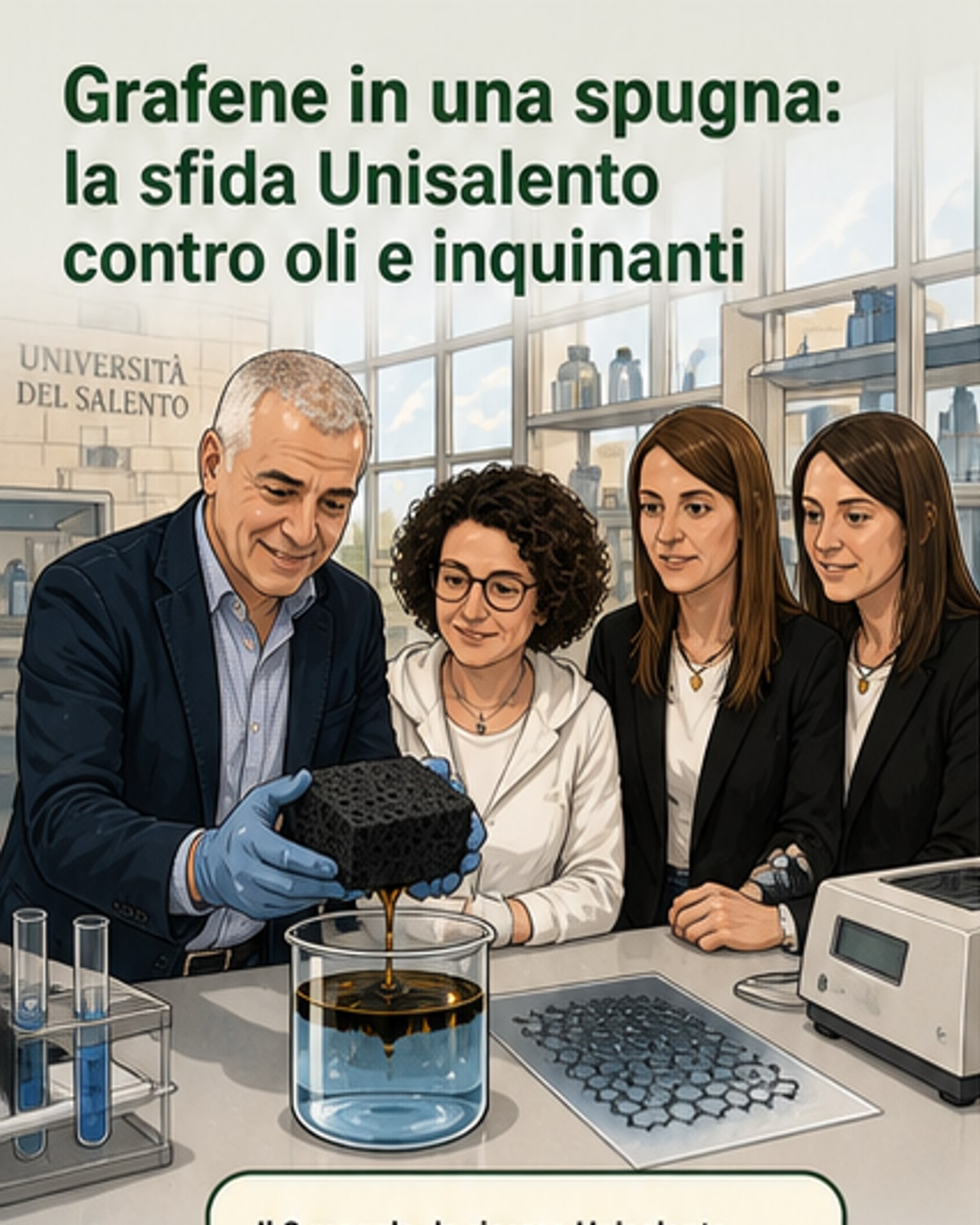 Una spugna di grafene per pulire le acque