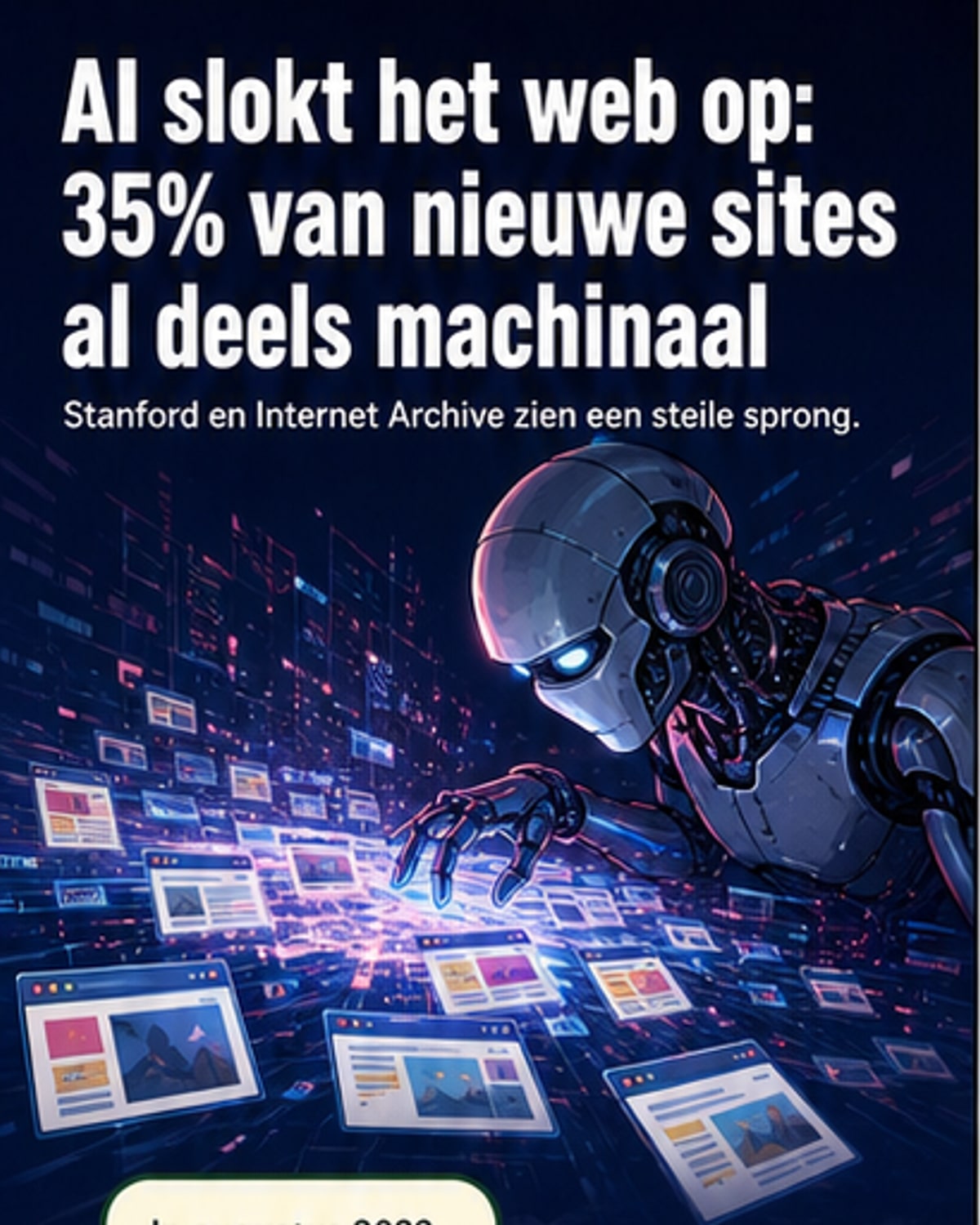 AI verslindt 35% van nieuw webcontent