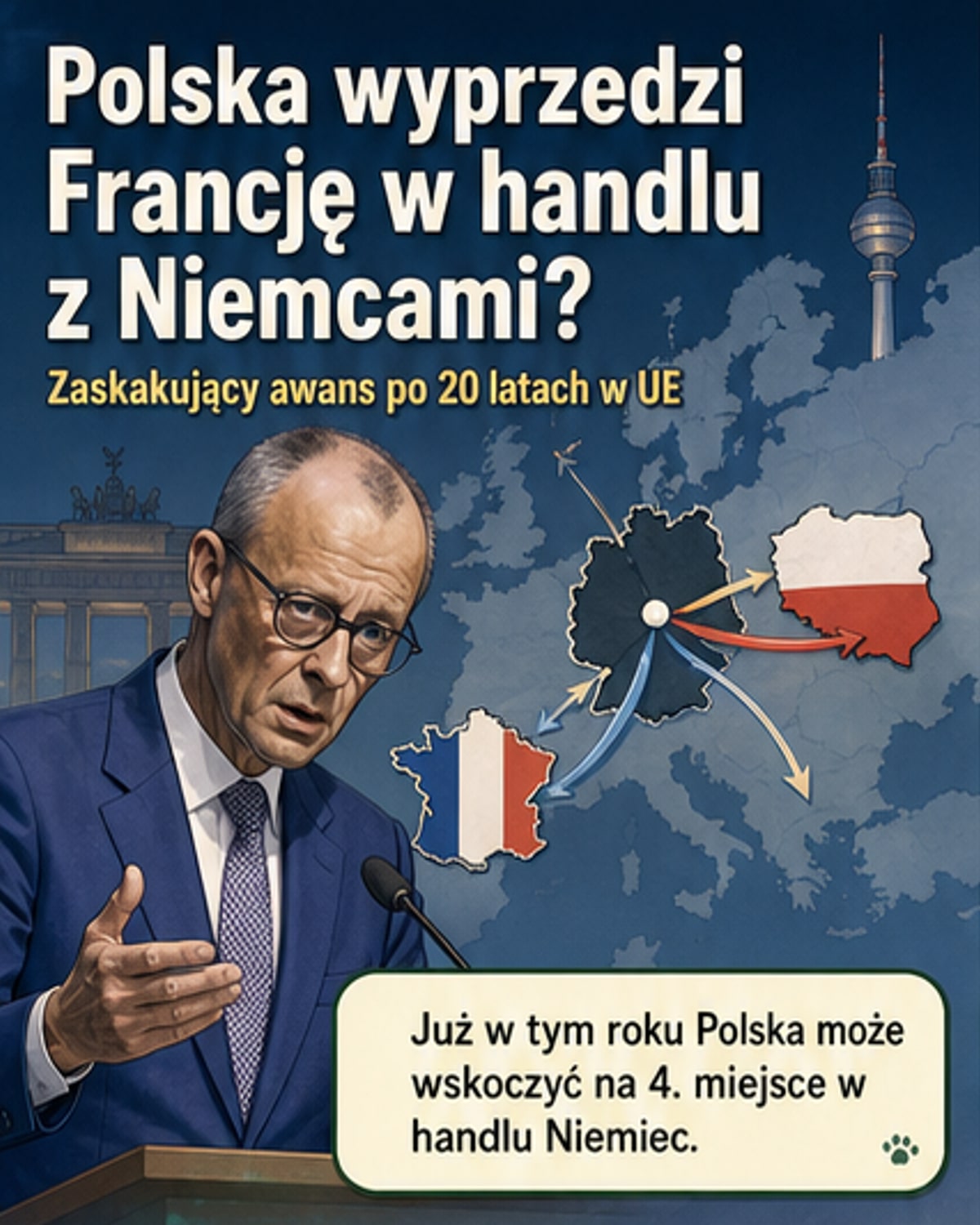 Polska wyprzedza Francję w handlu z Niemcami
