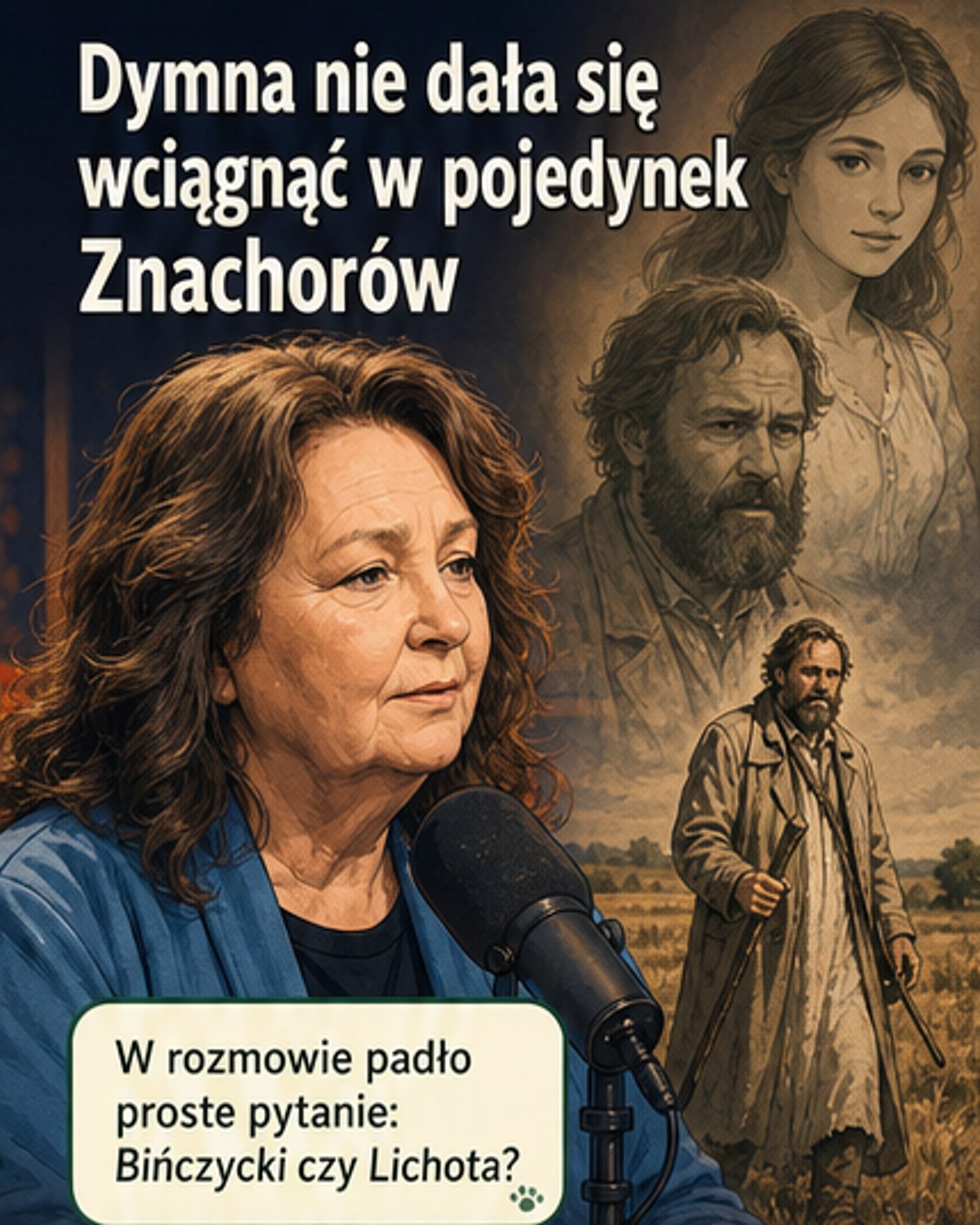 Anna Dymna w rozmowie o nowej i starej wersji filmu 'Znachor', wspominając współpracę z Jerzym Bińczyckim i oceniając Leszka Lichotę.