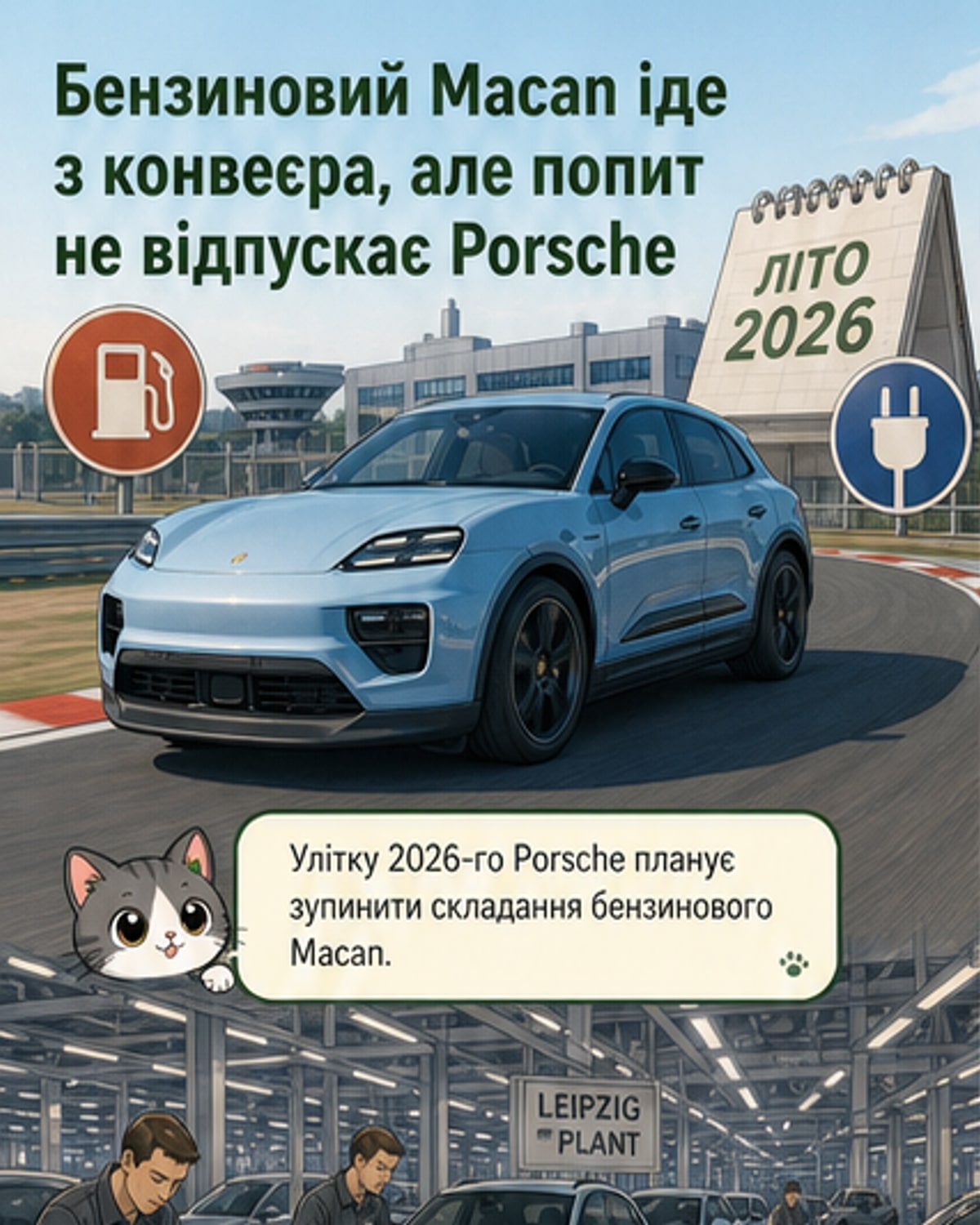 Porsche припиняє виробництво бензинового Macan