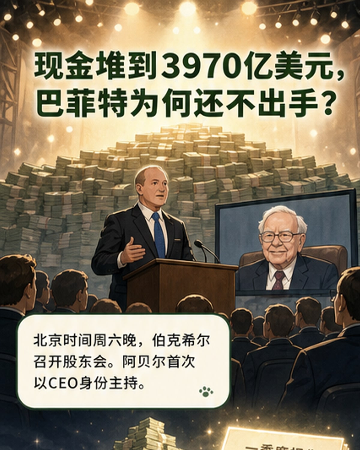巴菲特手握近4000亿美元现金